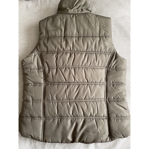 BONGO Olive Green Puffy Vest with Removable Hood - Picture 4 of 16